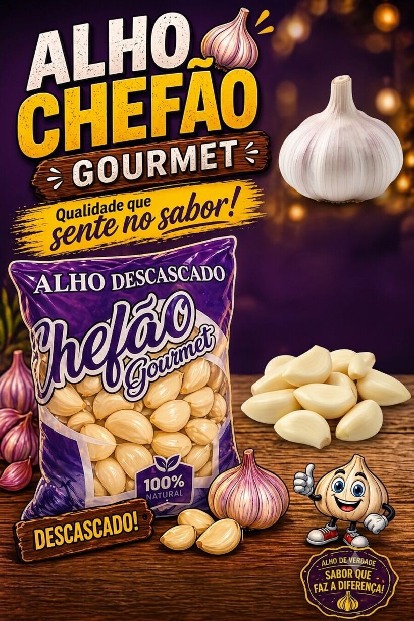 Arte da linha Alho Chefão Gourmet